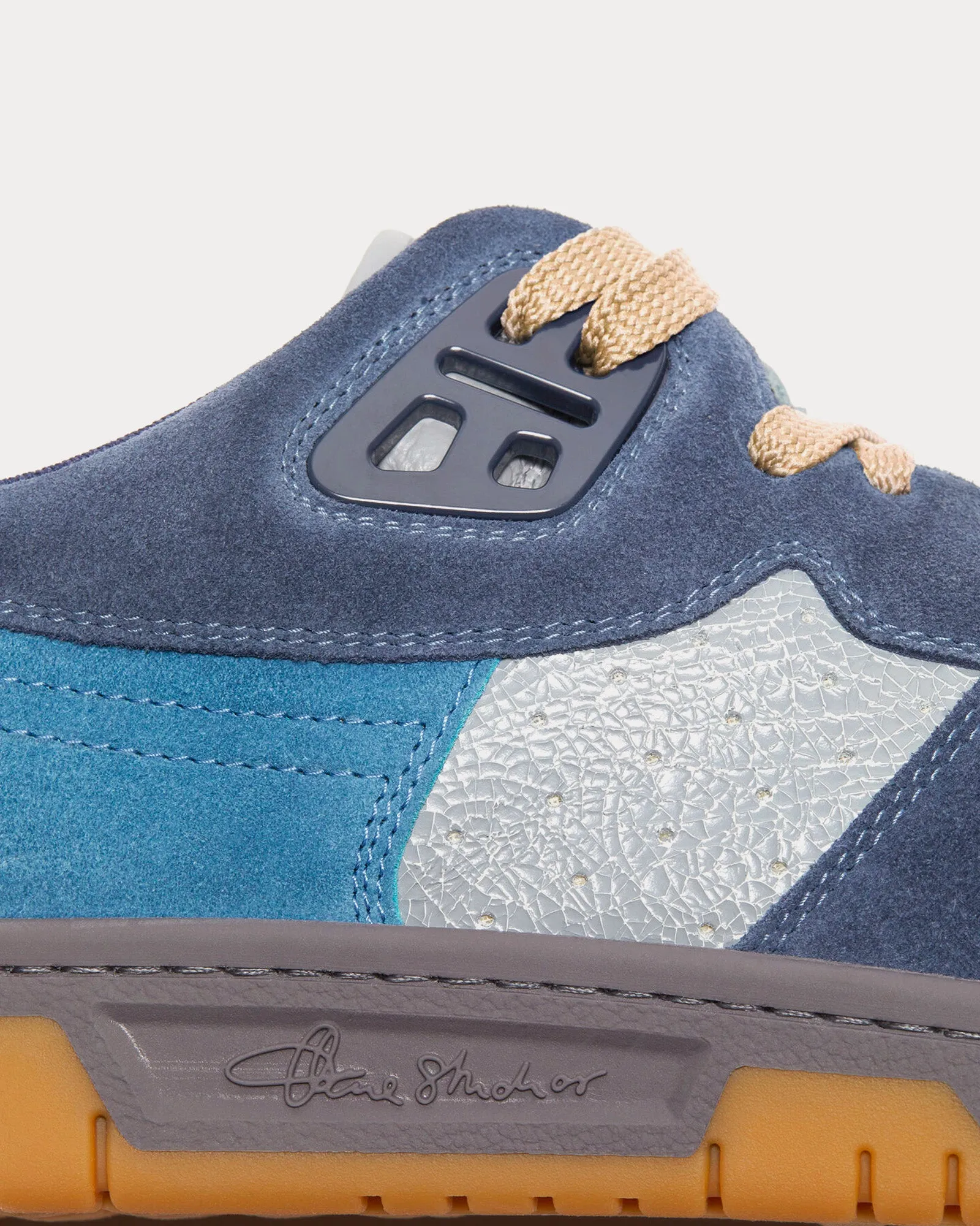 08sthlm Fuzzy Grey / Blue Low Top Sneakers