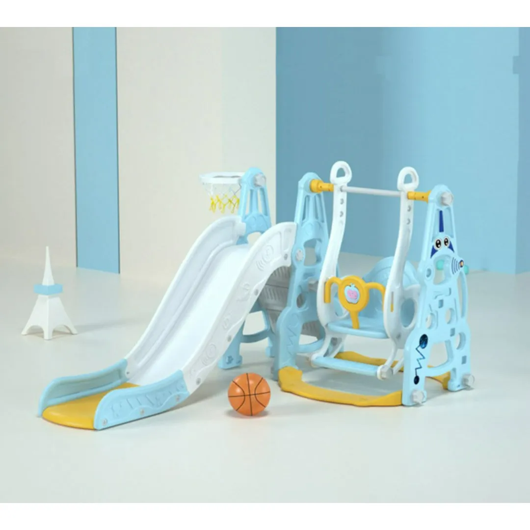 3 in 1 Slide, Swing, Basketball Stand Playground Play Set, for kids multi colour