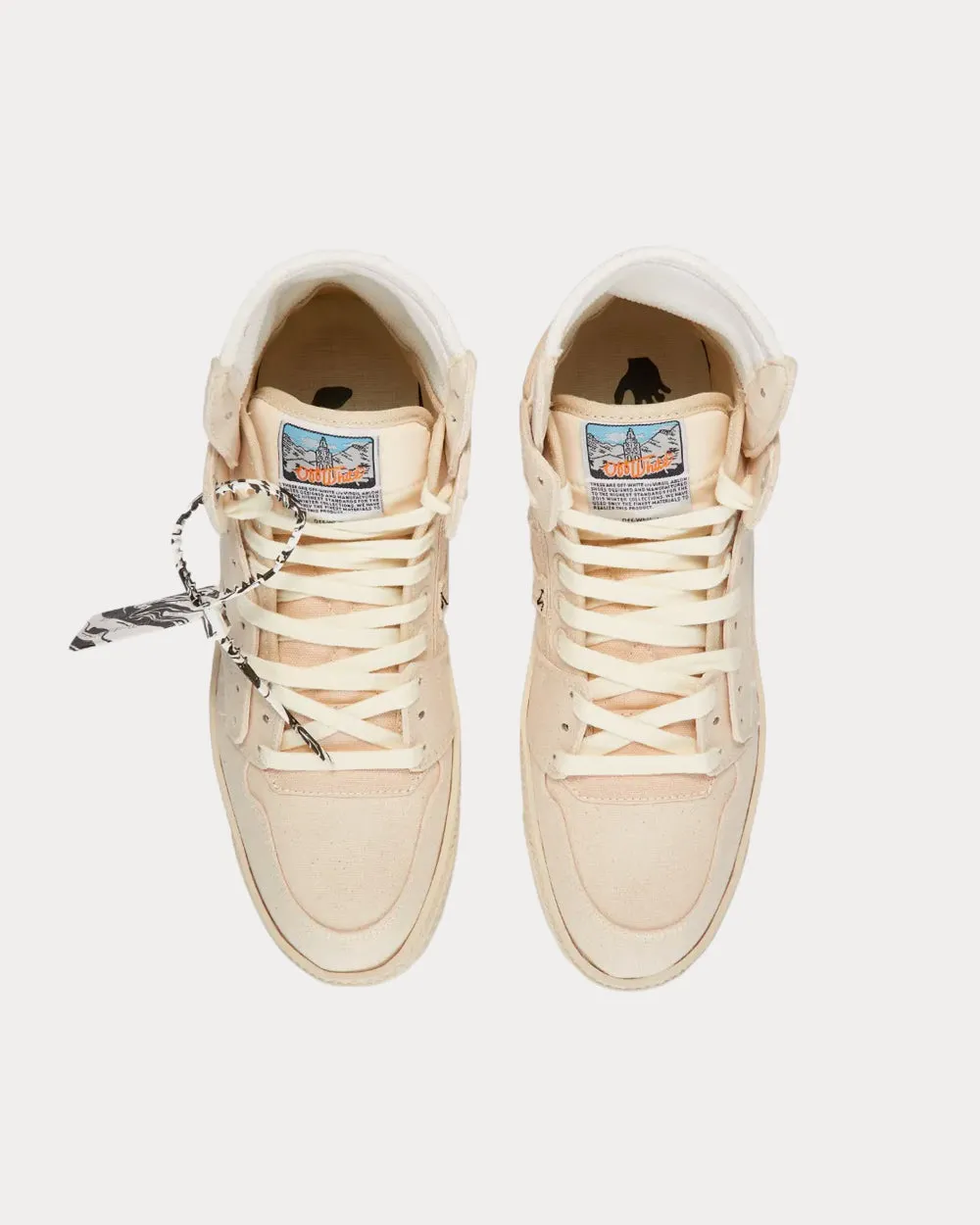 3.0 Off Court Canvas Beige High Top Sneakers