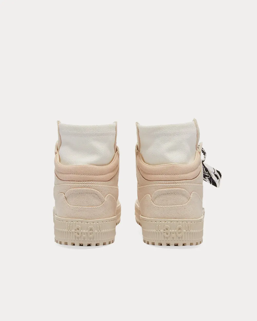 3.0 Off Court Canvas Beige High Top Sneakers