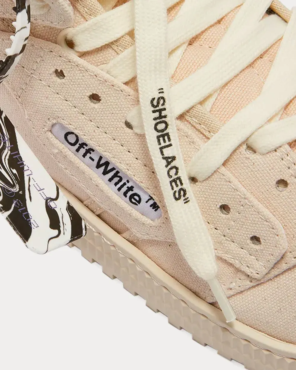 3.0 Off Court Canvas Beige High Top Sneakers