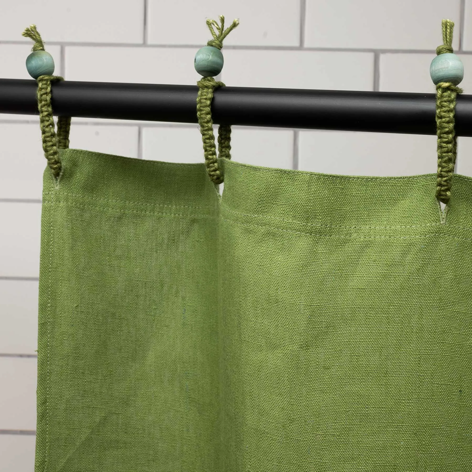 48x72 Hemp Shower Curtain 100% Organic (PVC-Free, Plastic-Free, Vinyl-Free) (Stall Size) (100% Biodegradable) (MONTEBELLO)