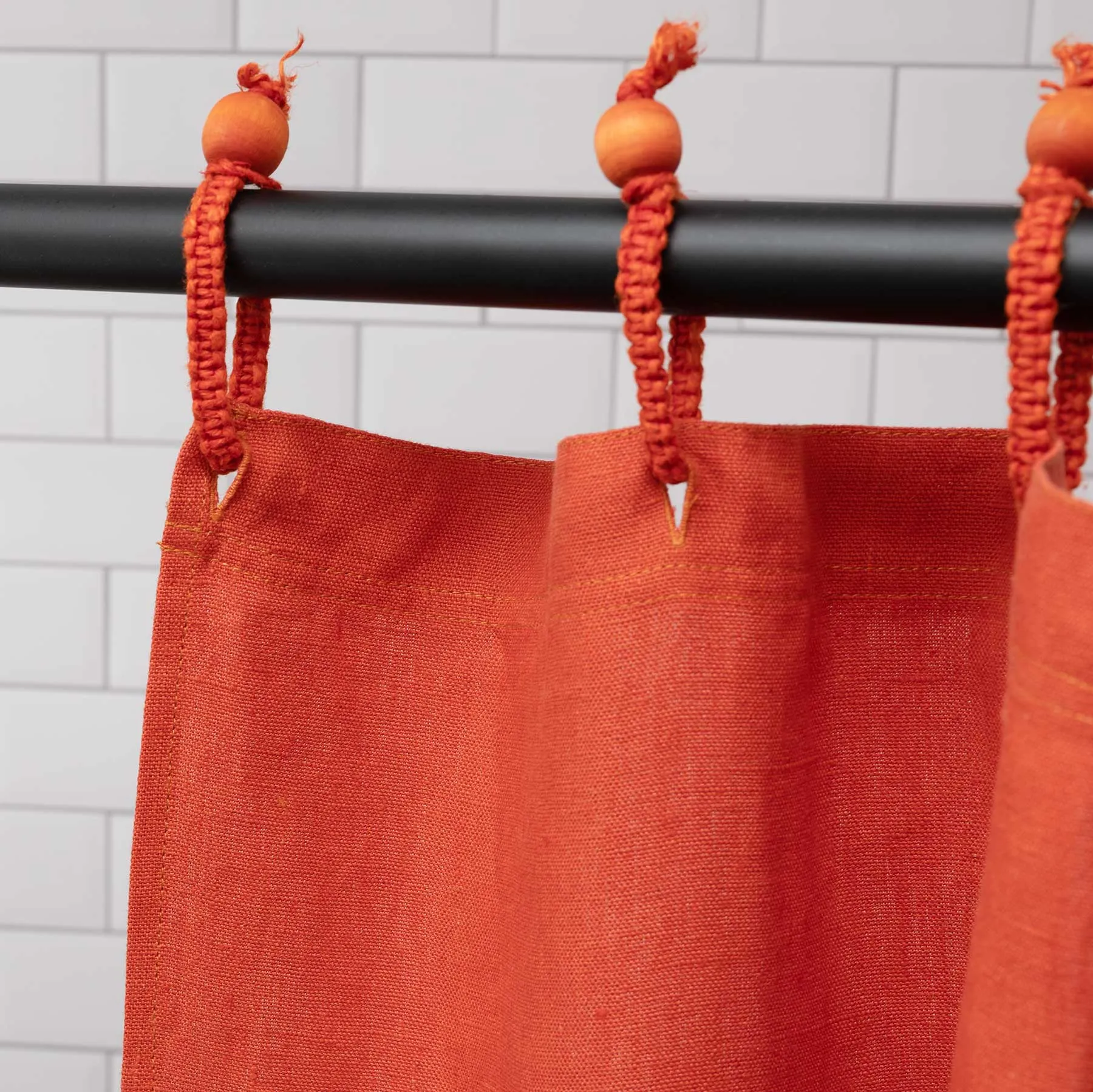 48x72 Hemp Shower Curtain 100% Organic (PVC-Free, Plastic-Free, Vinyl-Free) (Stall Size) (100% Biodegradable) (MONTEBELLO)