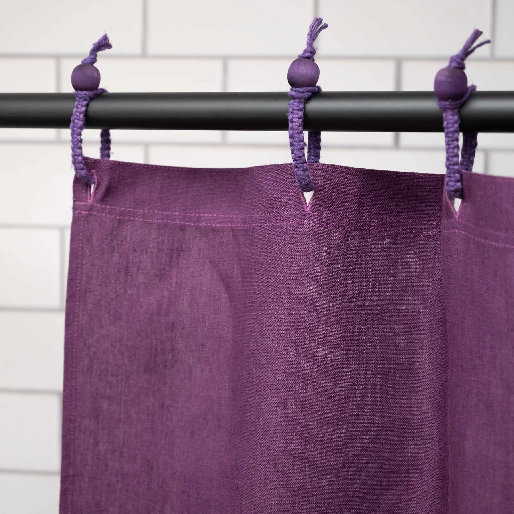 48x72 Hemp Shower Curtain 100% Organic (PVC-Free, Plastic-Free, Vinyl-Free) (Stall Size) (100% Biodegradable) (MONTEBELLO)