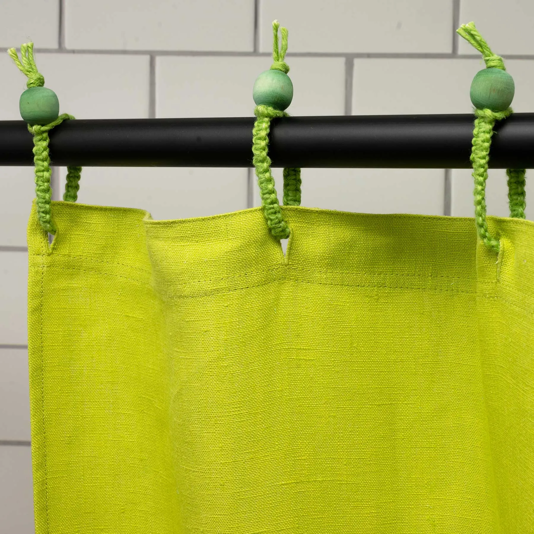 48x72 Hemp Shower Curtain 100% Organic (PVC-Free, Plastic-Free, Vinyl-Free) (Stall Size) (100% Biodegradable) (MONTEBELLO)