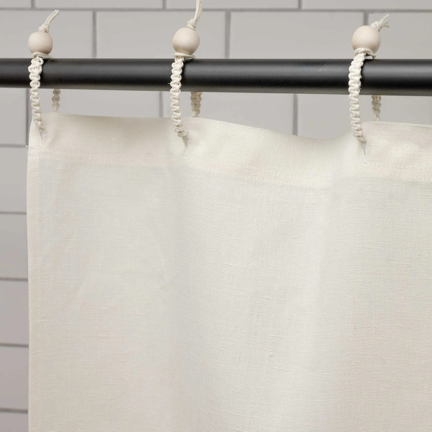 48x72 Hemp Shower Curtain 100% Organic (PVC-Free, Plastic-Free, Vinyl-Free) (Stall Size) (100% Biodegradable) (MONTEBELLO)