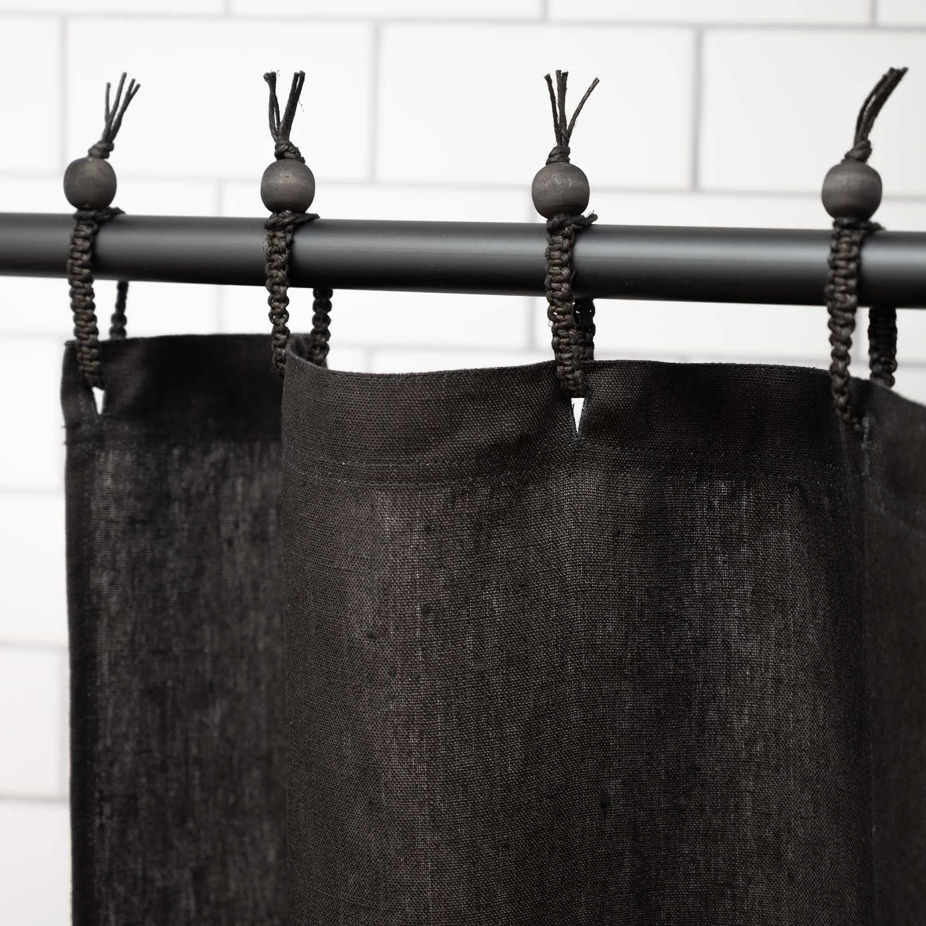 48x72 Hemp Shower Curtain 100% Organic (PVC-Free, Plastic-Free, Vinyl-Free) (Stall Size) (100% Biodegradable) (MONTEBELLO)