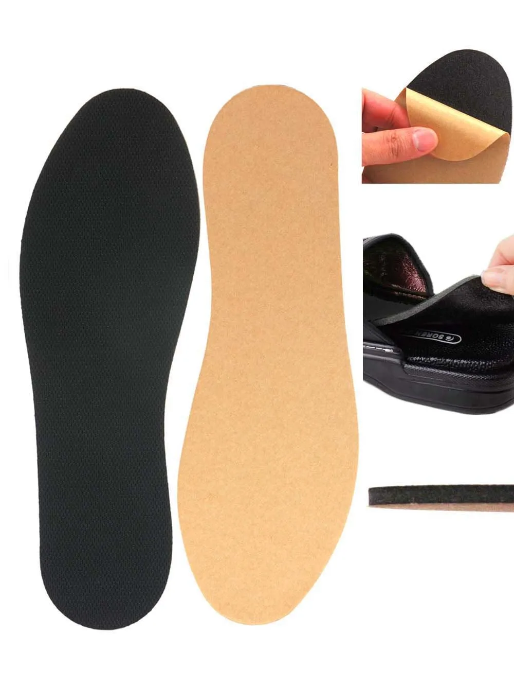 Adhesive Insoles That Absorb Sweat and Always Stay in Place for Sockless Shoes (Women's 8.5-9, Men's 7-7.5(245mm)) Women's 8.5-9, Men's 7-7.5(245mm)