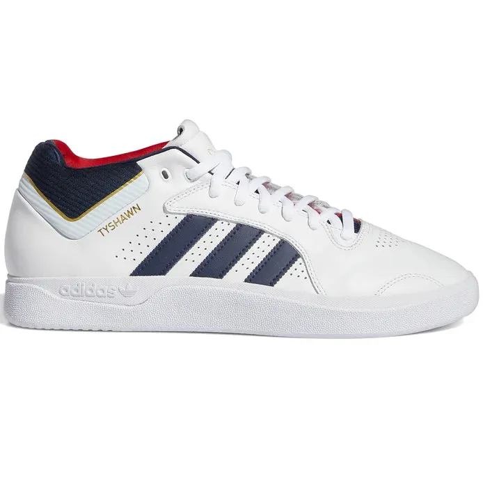 Adidas Tyshawn Jones Shoe White with Navy/Red