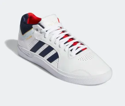Adidas Tyshawn Jones Shoe White with Navy/Red