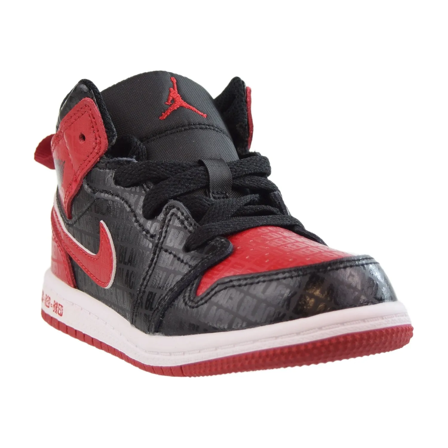 Air Jordan 1 Mid SS (TD) Toddlers Shoes Black-Red