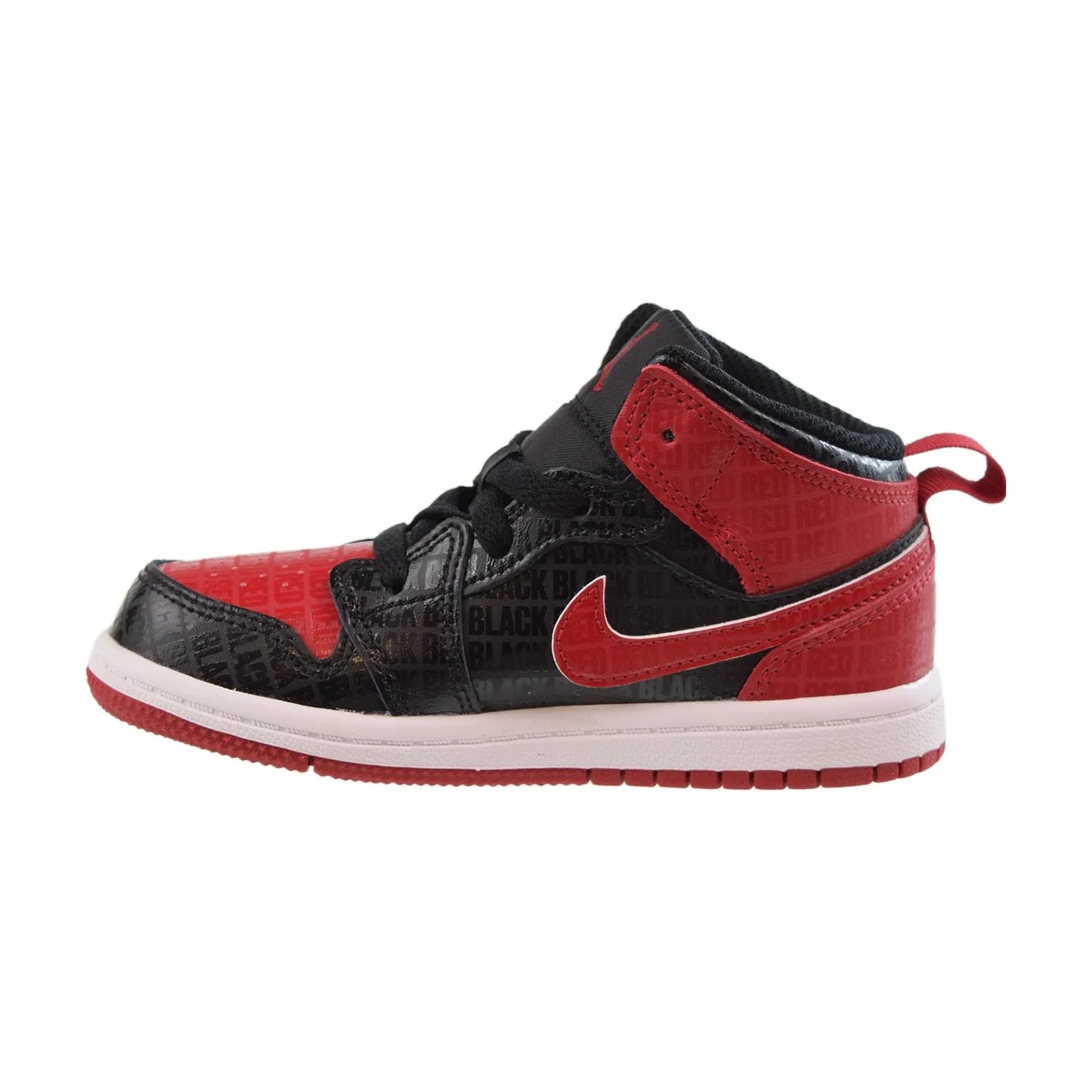 Air Jordan 1 Mid SS (TD) Toddlers Shoes Black-Red