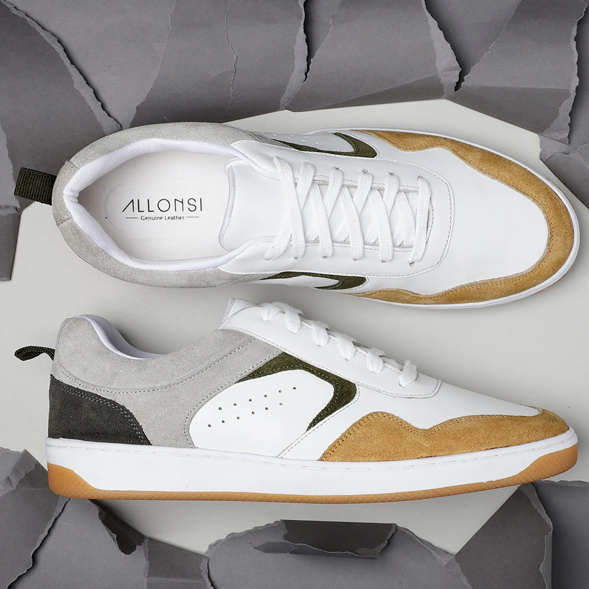 Albane Leather Sports Sneakers