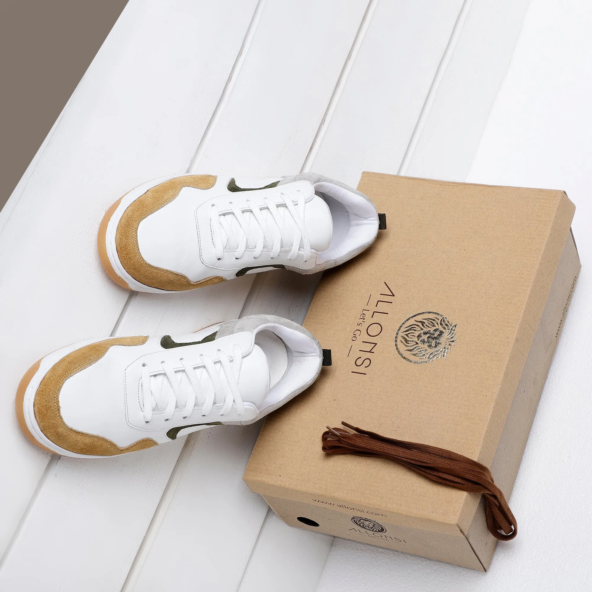 Albane Leather Sports Sneakers