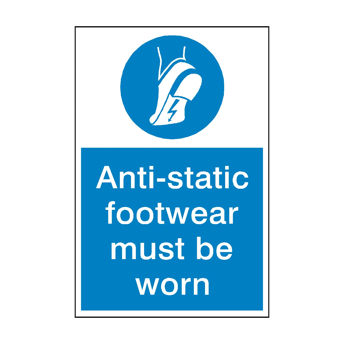 Anti Static Footwear Mandatory Sign