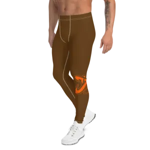 Athletic Apparatus Brown Orange 2 logo White stitch V3 Men's Leggings
