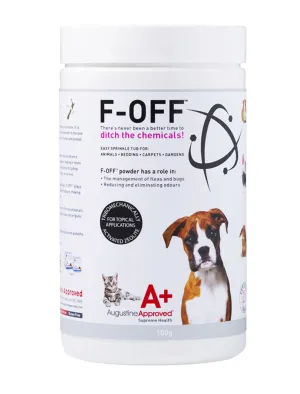 Augustine's Approved F-Off Odour Eliminating Powder for Pets 80g