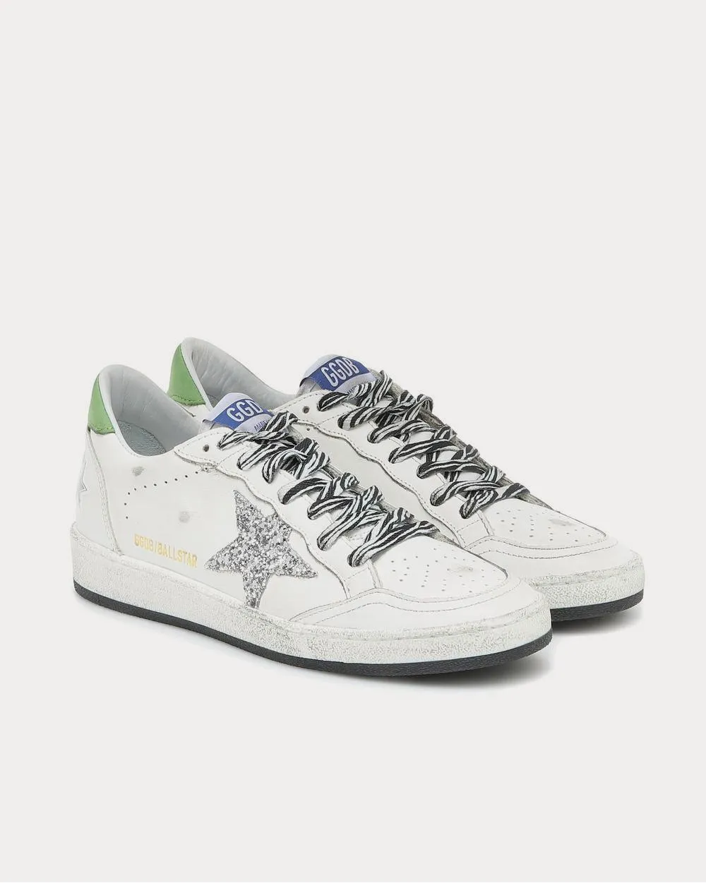 Ball Star glitter leather White Low Top Sneakers