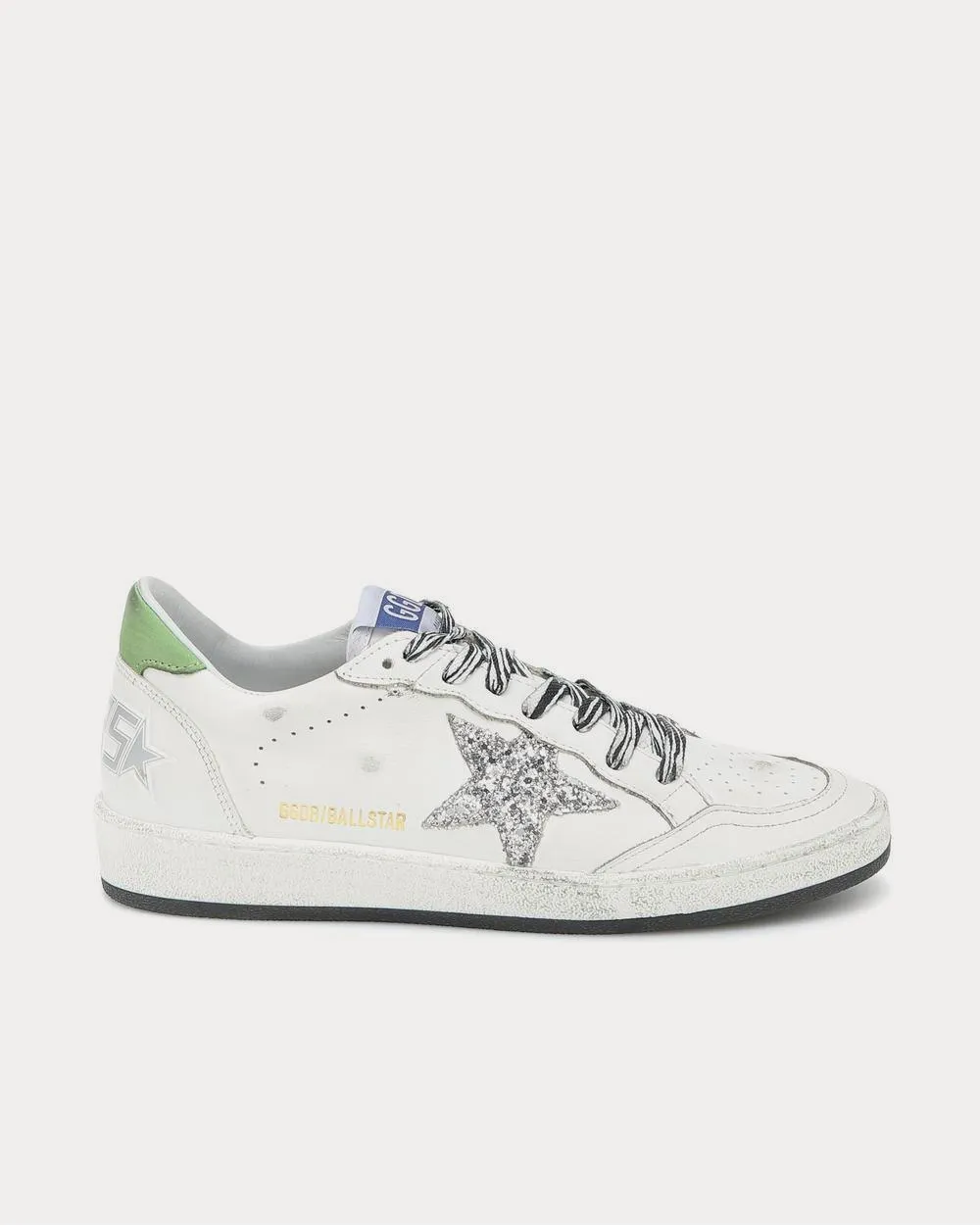 Ball Star glitter leather White Low Top Sneakers