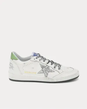 Ball Star glitter leather White Low Top Sneakers