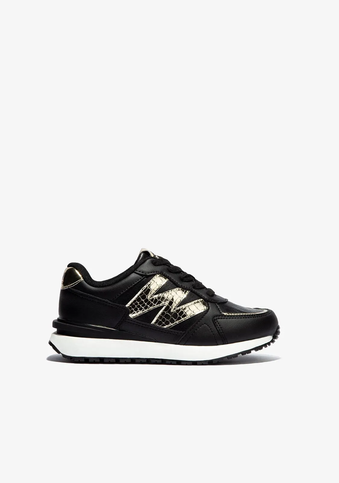 B&W Black Metal Sneakers