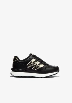 B&W Black Metal Sneakers