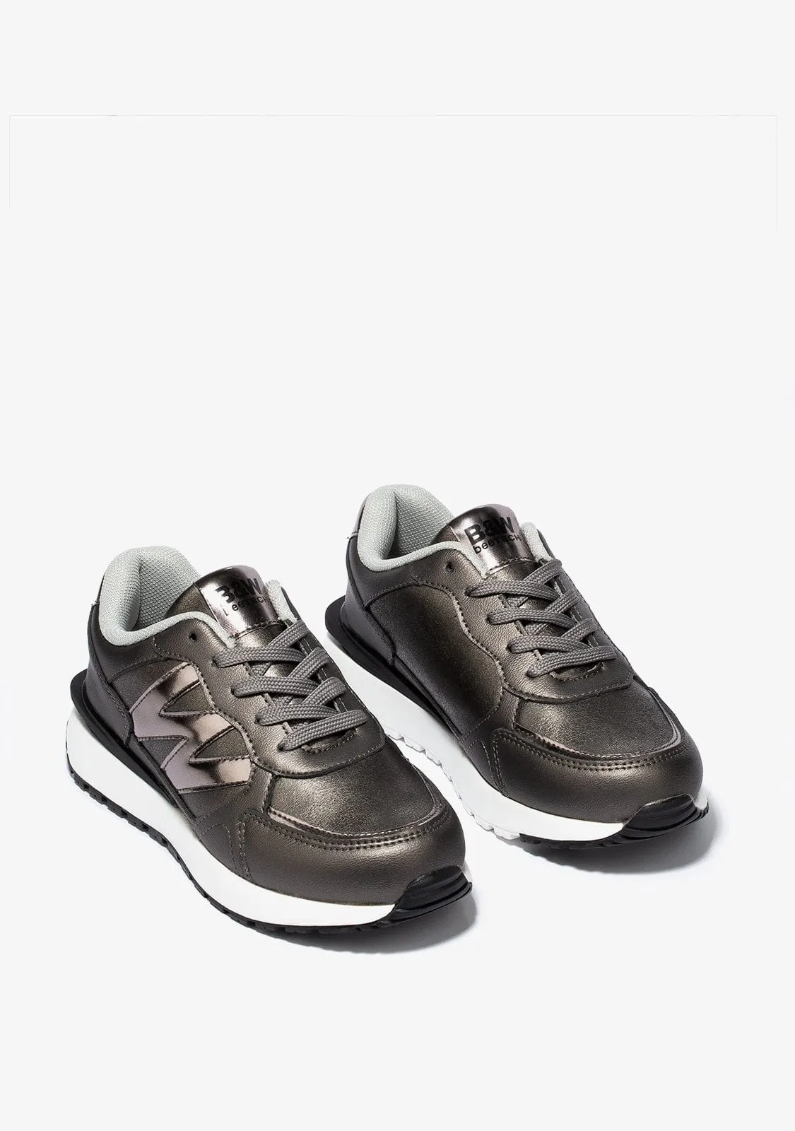 B&W Pewter Sneakers