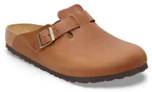 BIRKENSTOCK Boston Cognac Oiled Leather Clog