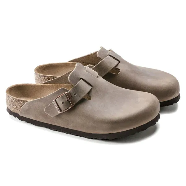 Birkenstock Boston Tabacco Brown Oiled Leather Narrow