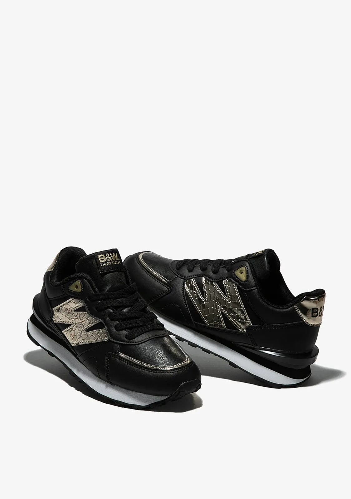 Black Metallized Sneakers Napa