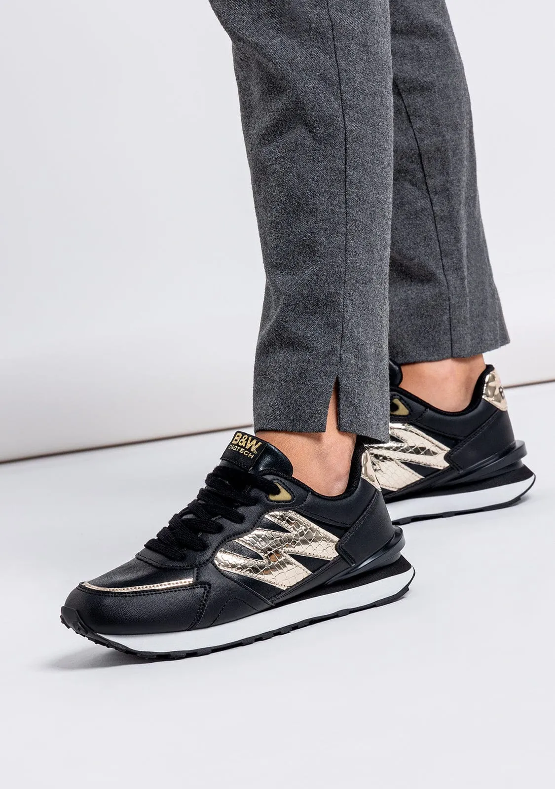 Black Metallized Sneakers Napa