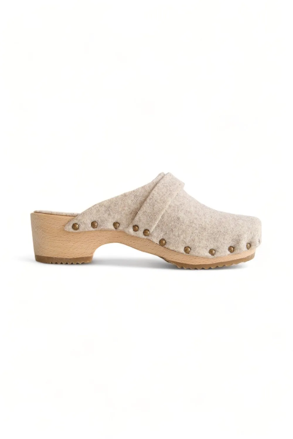 BOSABO "COMPLICE" CLOG BEIGE/GREY FELT