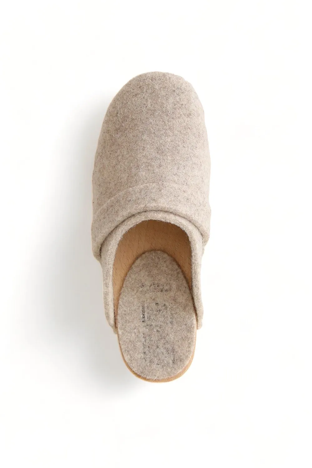 BOSABO "COMPLICE" CLOG BEIGE/GREY FELT