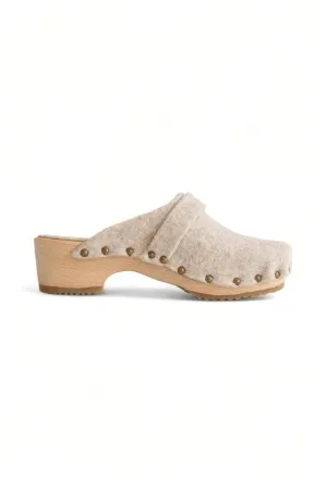 BOSABO "COMPLICE" CLOG BEIGE/GREY FELT