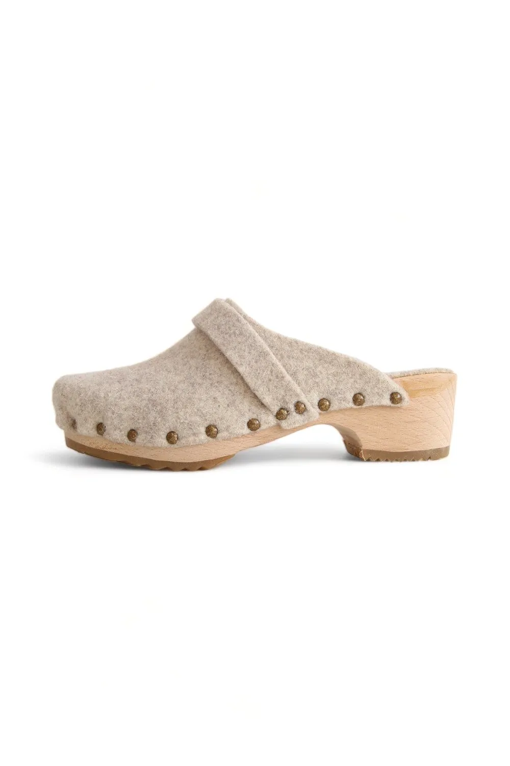 BOSABO "COMPLICE" CLOG BEIGE/GREY FELT