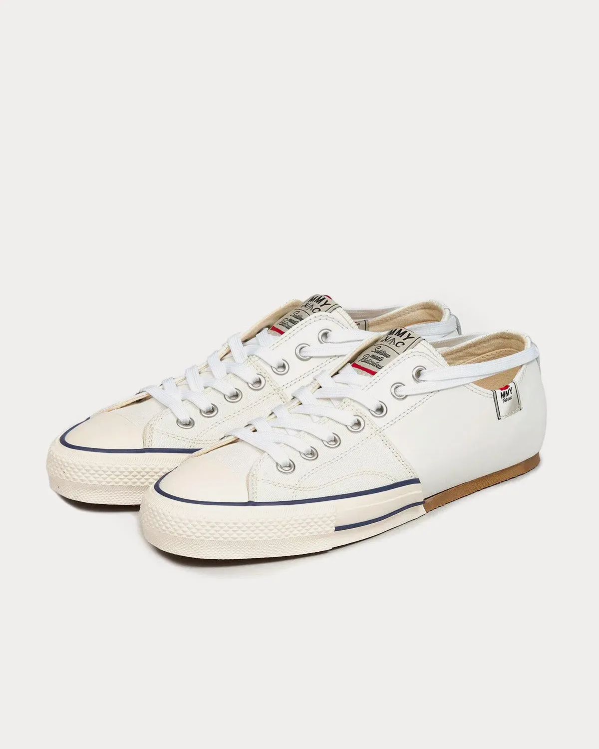 Bowling Shoe Leather White Low Top Sneakers