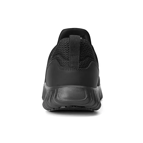Bruno Marc Men's Non Slip Shoes, Lightweight Mens Work Shoes & Restaurant or Food Service Sneakers SBWO2302M, Black, Size 12