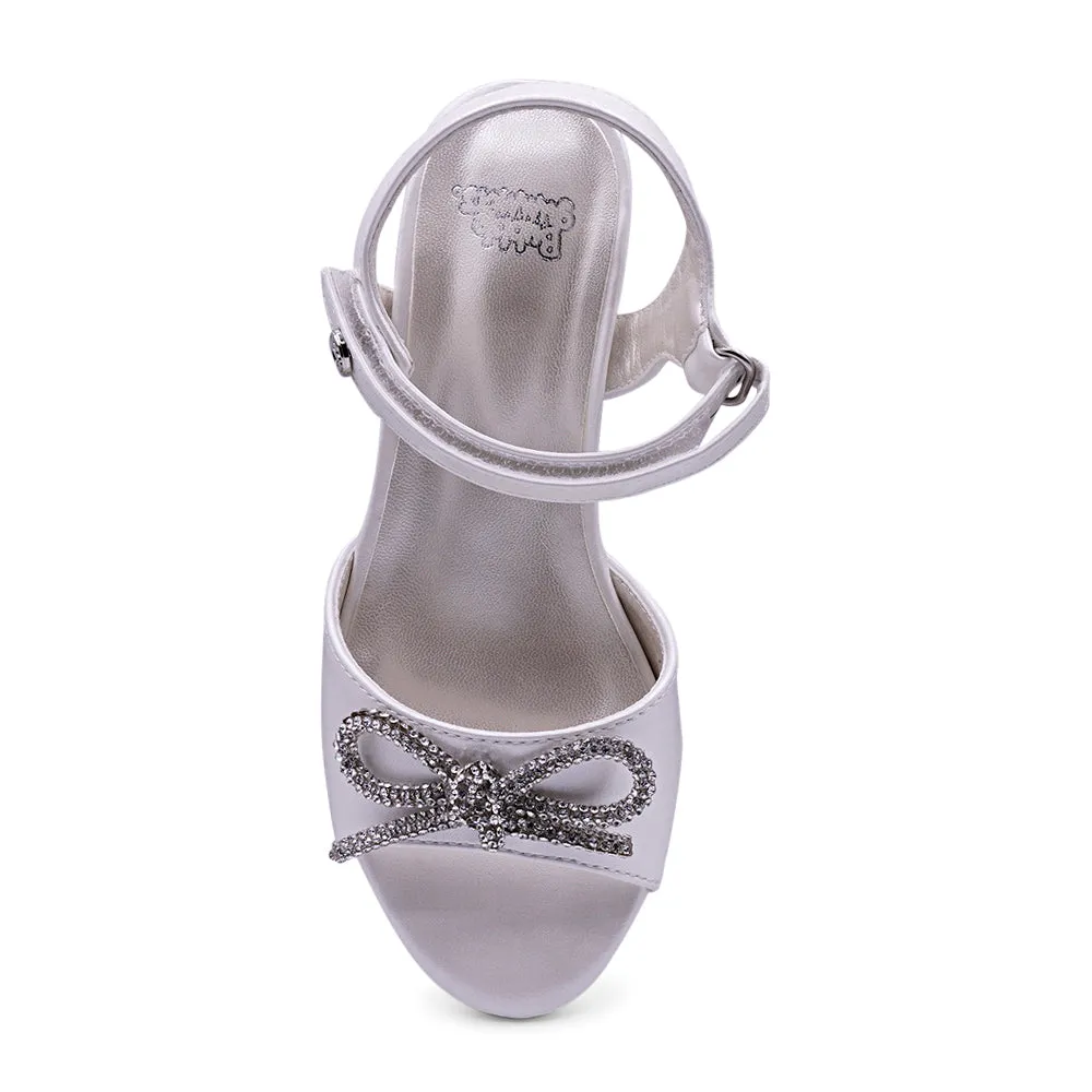 BubbleGummers CRYSTIE Glass Heel Shoe for Little Girls