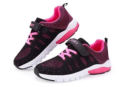 Caitin Kids Running Tennis Shoes Lightweight Casual Walking Sneakers for Boys and Girls, 1#rose, 13 M US Little Kid