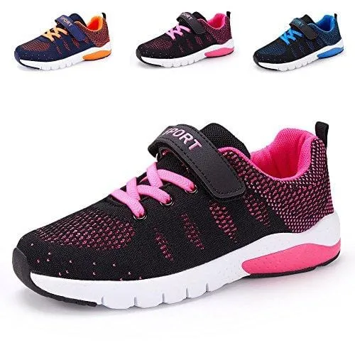 Caitin Kids Running Tennis Shoes Lightweight Casual Walking Sneakers for Boys and Girls, 1#rose, 13 M US Little Kid