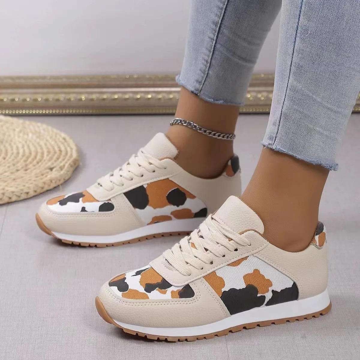 Calley PU Leather Athletic Shoes