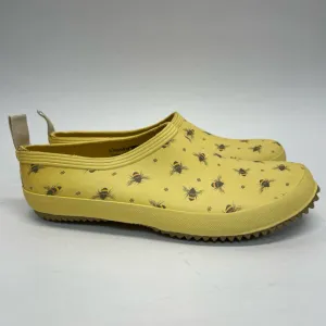 Chooka Size 7 Women's Yellow Bumblebee Print Pull On Rubber Shoes