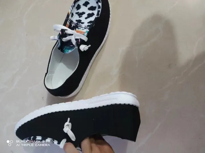 Cow Pattern Canvas Shoes Streetwear