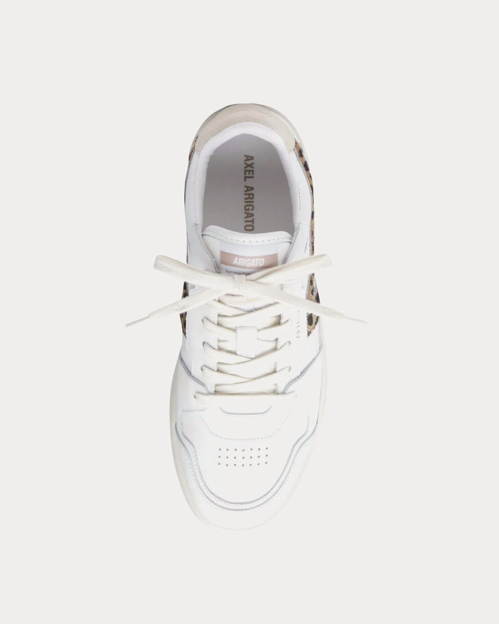 Dice-A White / Leopard Low Top Sneakers