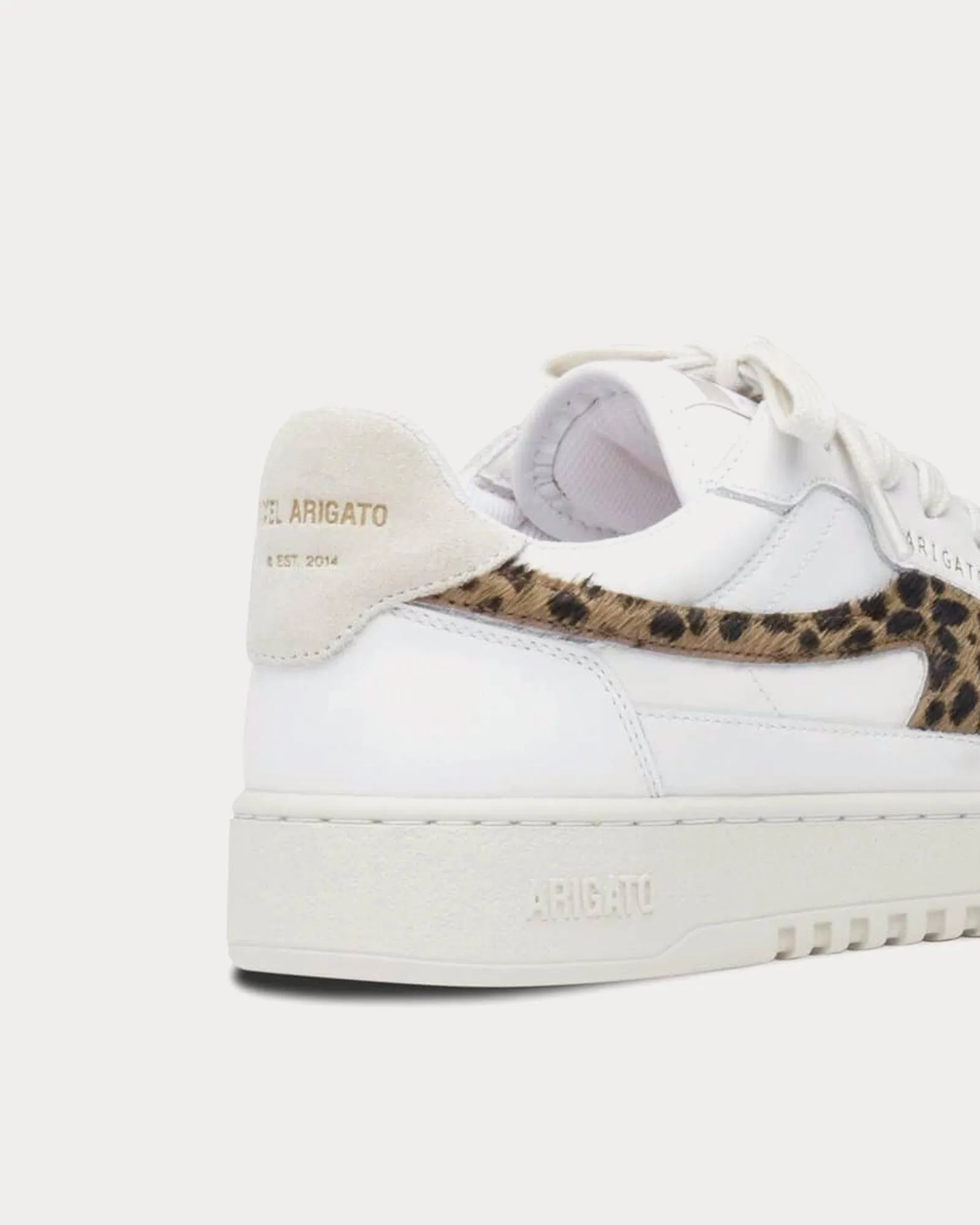 Dice-A White / Leopard Low Top Sneakers