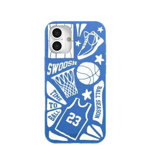 Electric Blue Ball Season iPhone 16 Plus Case