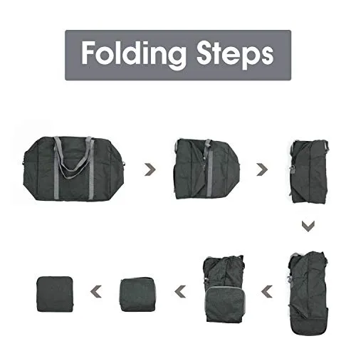 For Spirit Airlines Foldable Travel Duffel Bag Tote Carry on Luggage Sport Gym Duffle for Men and Women (Dark Grey)