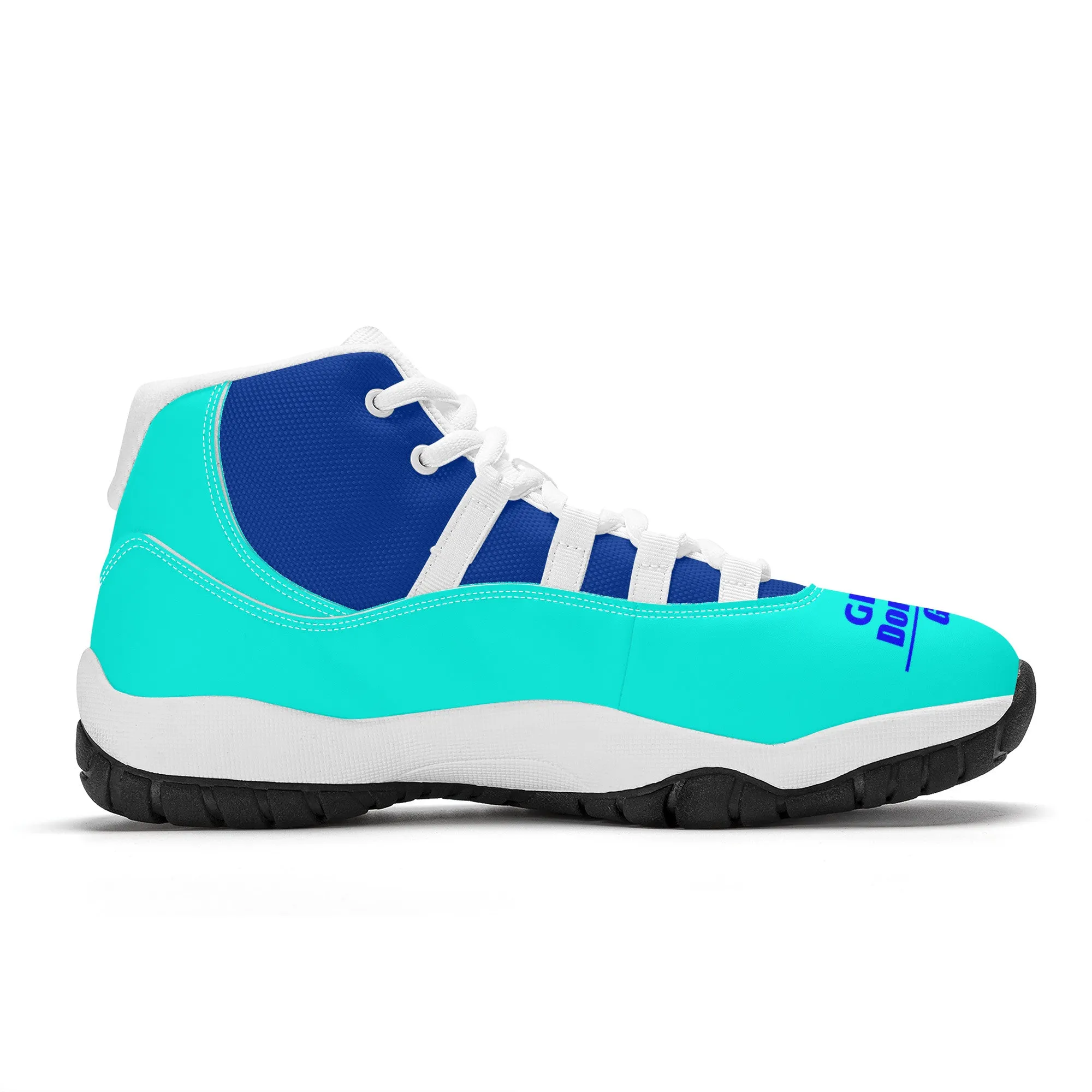 Get That Bag, High Top,Air Retro Sneakers - White