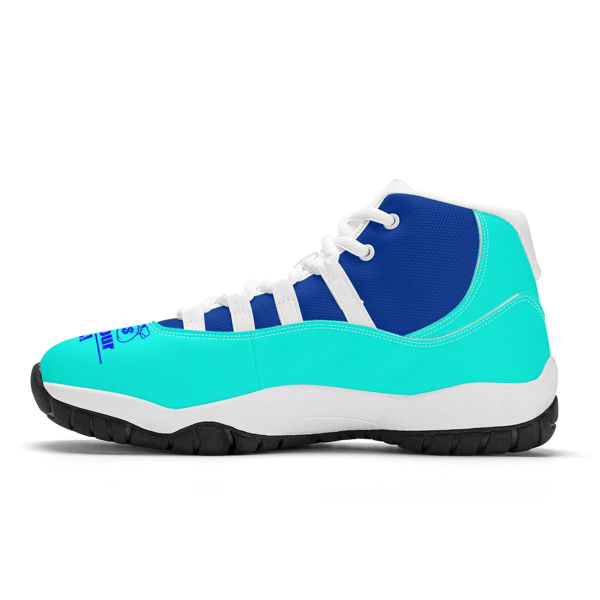 Get That Bag, High Top,Air Retro Sneakers - White