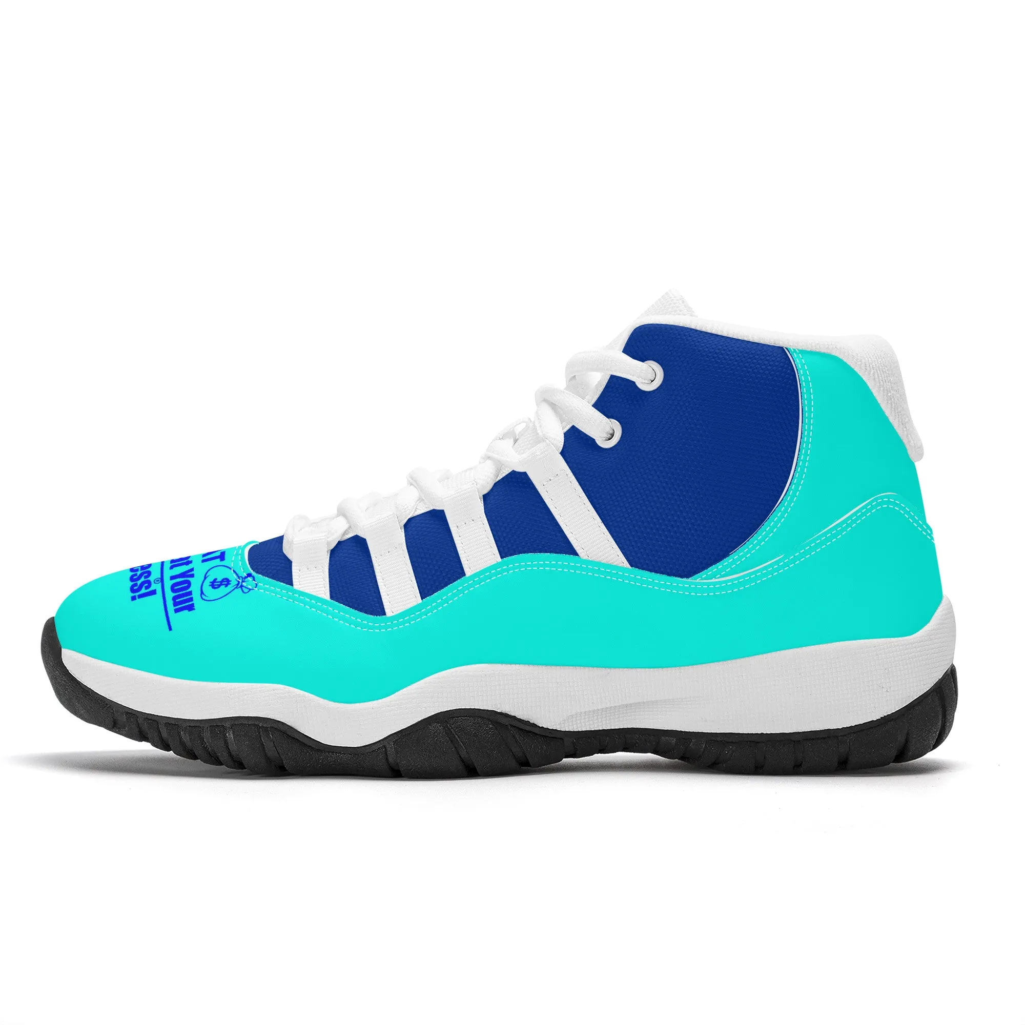 Get That Bag, High Top,Air Retro Sneakers - White